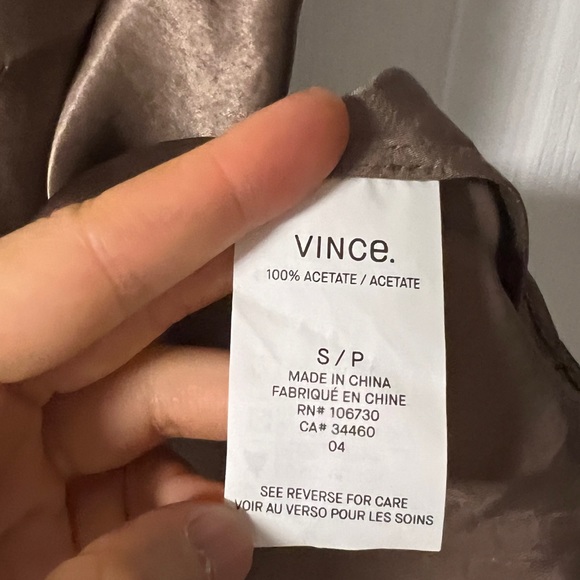 Vince coffee brown ranya silk cami small worn once - Picture 3 of 5